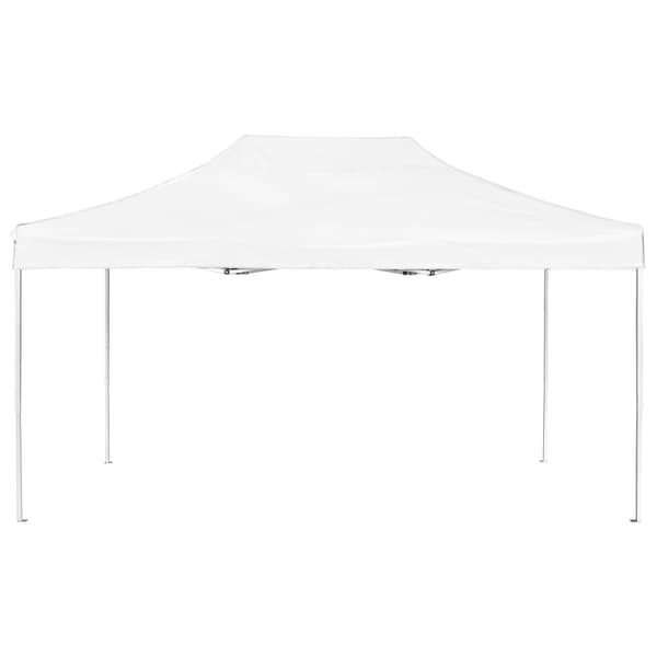 Hopfällbart partytält aluminium 4,5x3 m vit