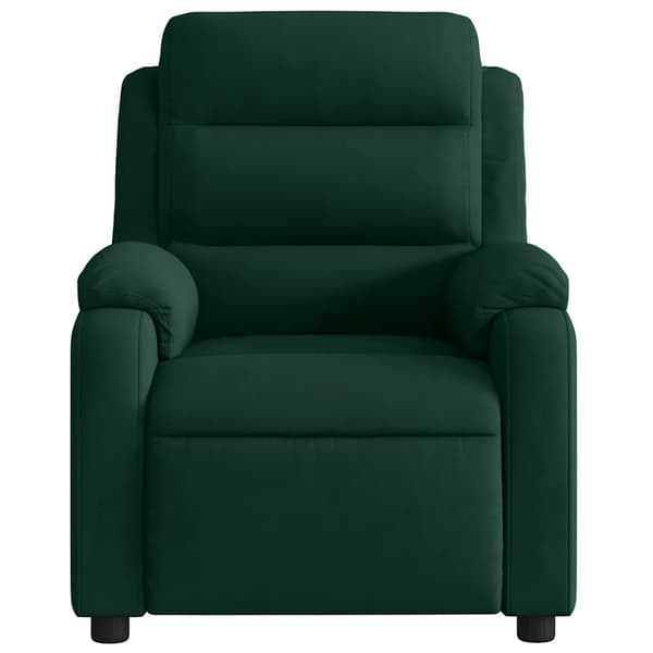 Reclinerfåtölj mörkgrön sammet