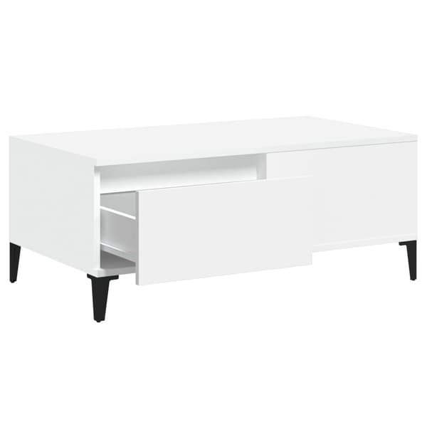 Soffbord vit 90x50x36,5 cm konstruerat trä