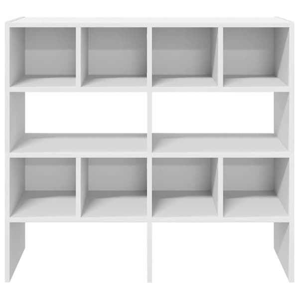 Skohyllor 2 st stapelbara vit 89,5x30x40 cm