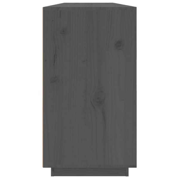Byrå grå 100x40x75 cm massiv furu