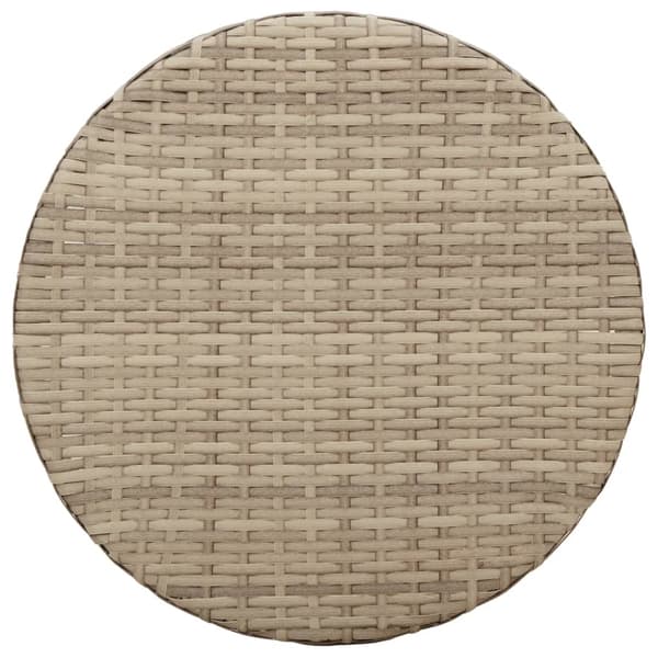 Bistrogrupp med dynor 3 delar beige konstrotting