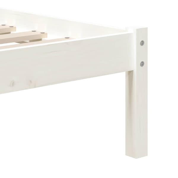 Sängram vit massiv furu 90x200 cm