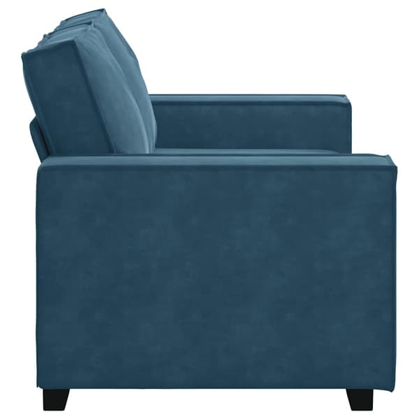 2-sitssoffa blå 160x78x84 cm sammet