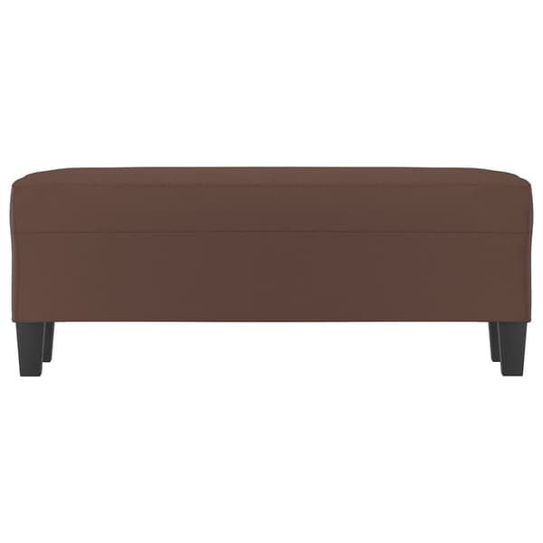 Bänk brun 100x35x41 cm konstläder