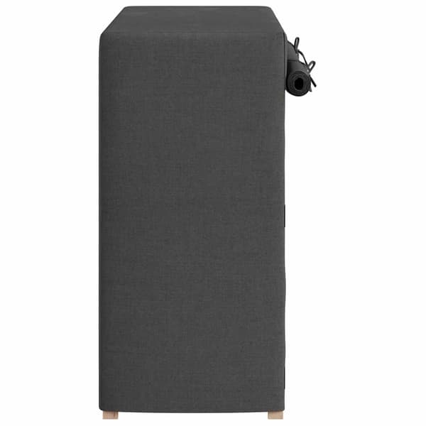 Skoförvaring med överdrag grå 79x40x80 cm tyg