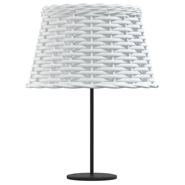 Lampskärm vit Ø38x23 cm korgmaterial