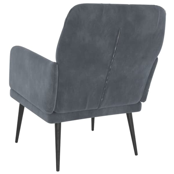 Fåtölj mörkgrå 62x79x79 cm sammet