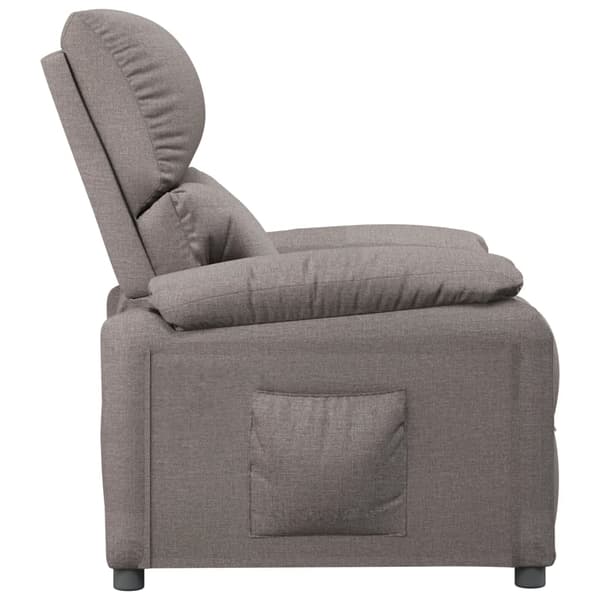 Reclinerfåtölj taupe tyg