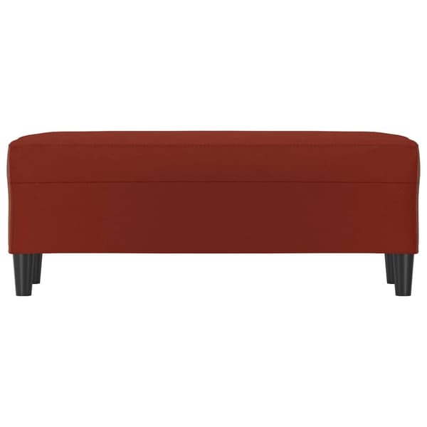 Bänk vinröd 100x35x41 cm konstläder