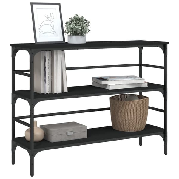 Konsolbord svart 100x32x75 cm konstruerat trä