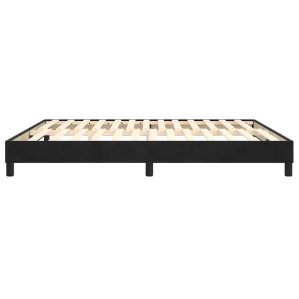 Boxspring-sängram svart 180x200 cm sammet