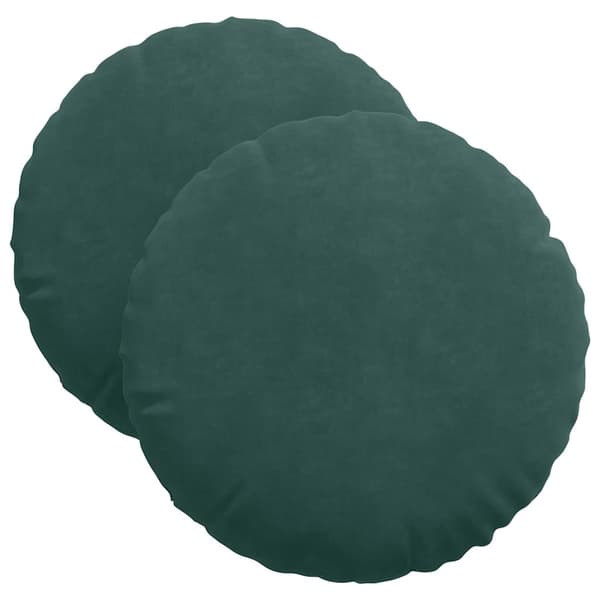 Sittkuddar 2 pcs Mörkgrön Ø 40 x 13 cm Sammet