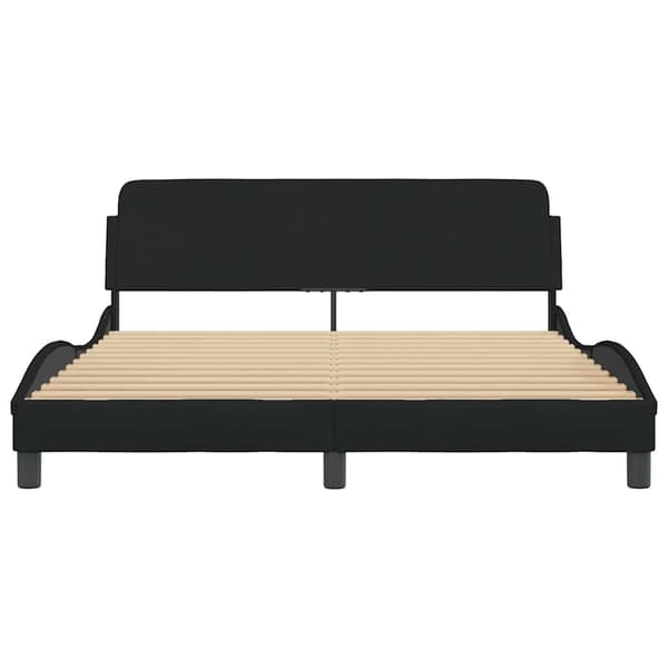 Bed Frame "Dover" Black 160x200 cm Fabric