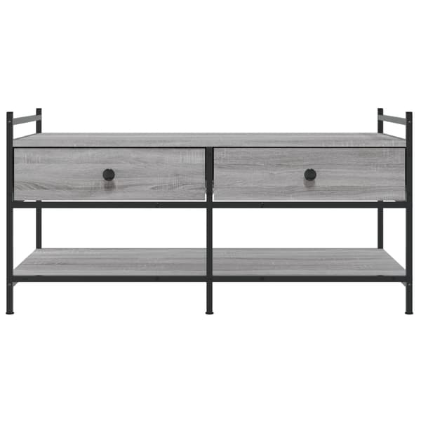 Soffbord grå sonoma 99x50x50 cm konstruerat trä