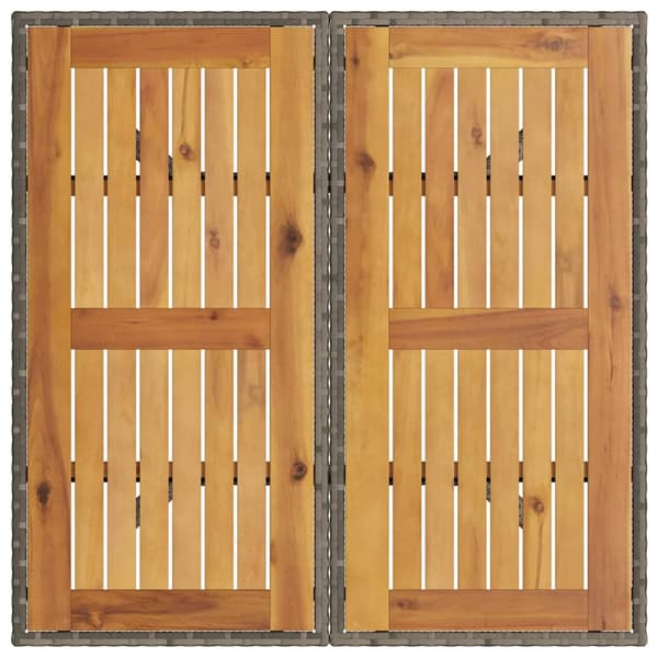 Trädgårdsmöbelset 5 pcs Grå konstrotting