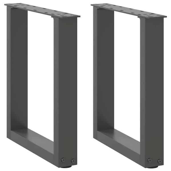Soffbordsben U-formade 2 st antracit 28x(42-43) cm stål