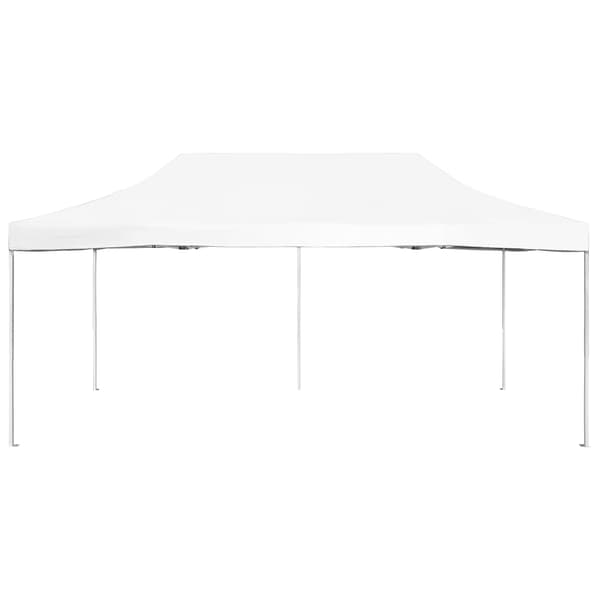 Hopfällbart partytält aluminium 6x3 m vit