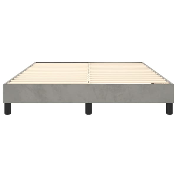Boxspring-sängram ljusgrå 140x200 cm sammet