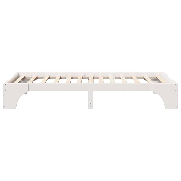 Sängram Vit 90 x 200 cm Massiv furu