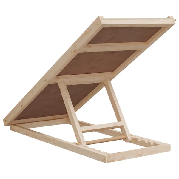Hundramp grå 100x40 cm massiv gran