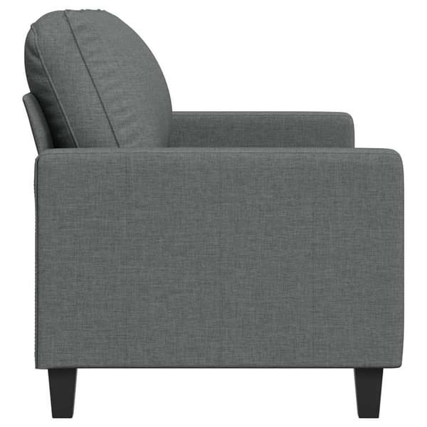 Soffa 2-sits mörkgrå 140 cm tyg