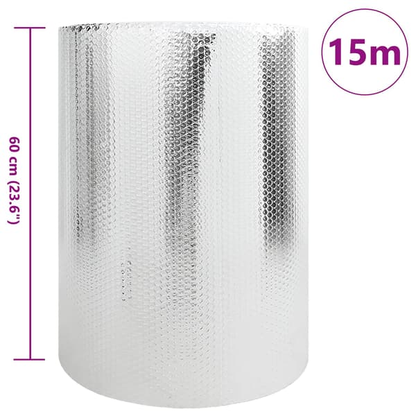 Värmereflektor för element Silver 15 x 0,6 m polyeten