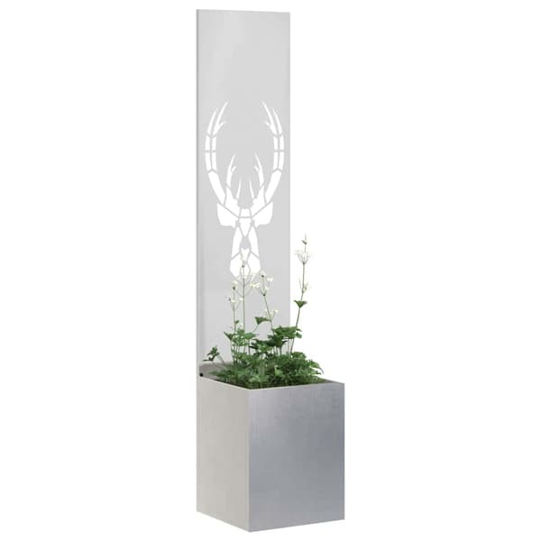 Trädgårds integritetsskärm Djurtryck Silver 32 x 32 x 150 cm