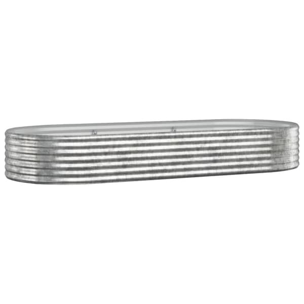 Odlingslåda galvaniserat stål 249x100x36 cm silver