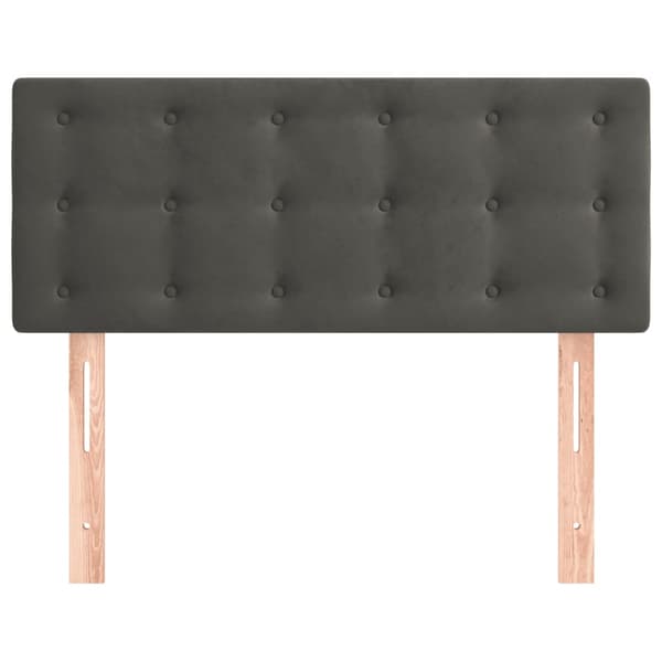 Sänggavel mörkgrå 80x5x78/88 cm sammet