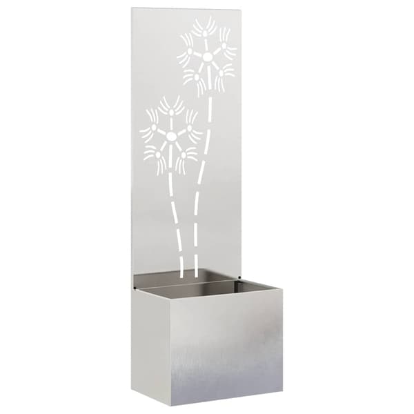 Trädgårds integritetsskärm Silver 50 x 150 cm Rostfritt stål