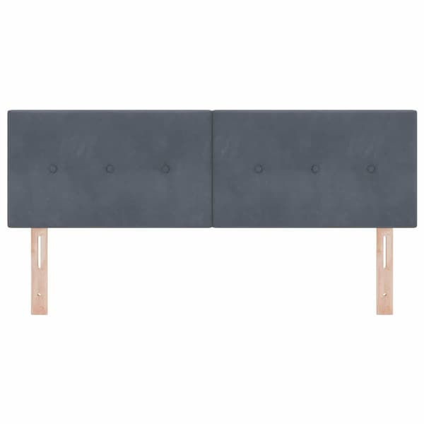 Huvudgavel Mörkgrå 160 cm Sammet