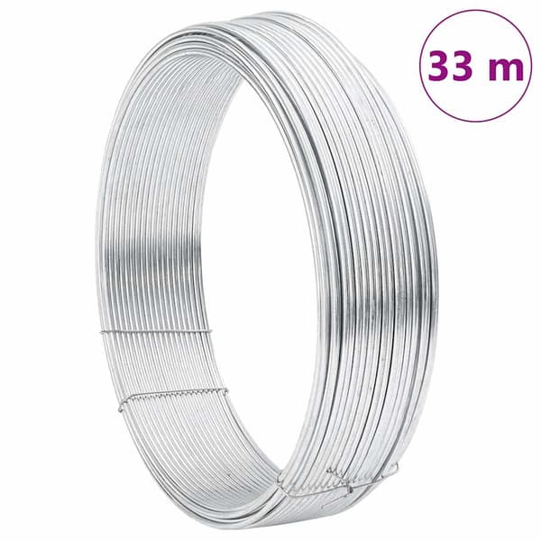 Stängsel binds tråd Silver 33 m Varmförzinkad kabel
