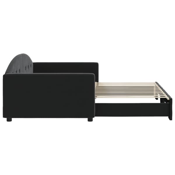 Dagbädd utdragbar svart 100x200 cm sammet