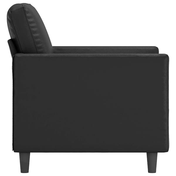 Fåtölj svart 60 cm konstläder