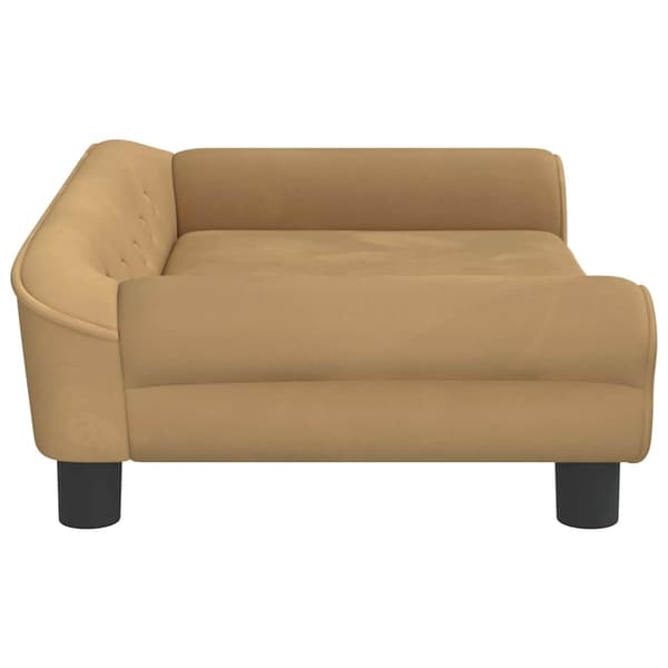 Hundbädd brun 70x48x22 cm sammet