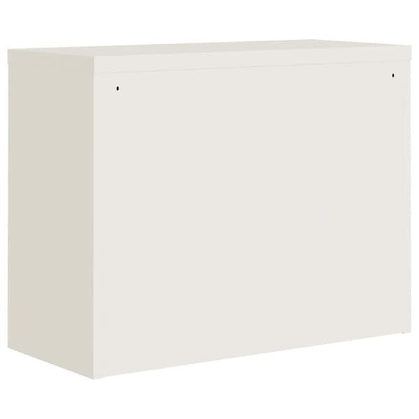 Dokumentskåp vit 90x40x70 cm stål
