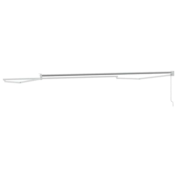 Utdragbar markisram Vit 500 × 300 cm Aluminium