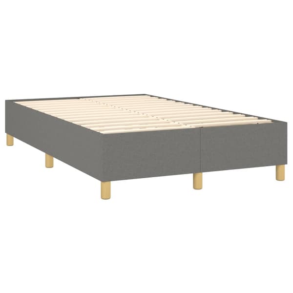 Ramsäng med madrass mörkgrå 120x200 cm tyg