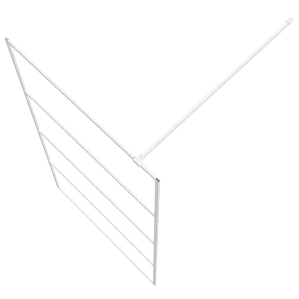 Duschvägg vit 100x195 cm klart ESG-glas