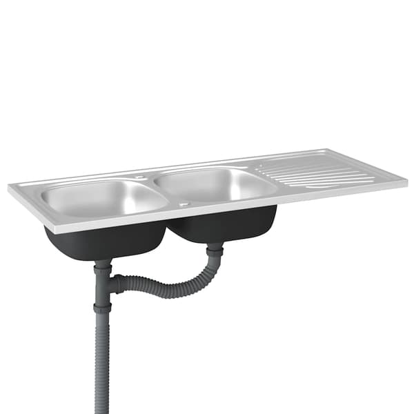 Dubbla diskhoar silver 1200x500x155 mm rostfritt stål