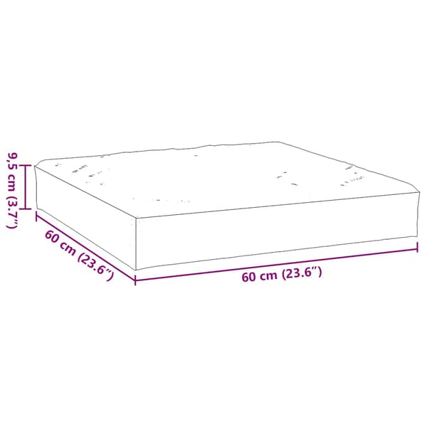 Palldyna melerad grön 60x60x9,5 cm tyg