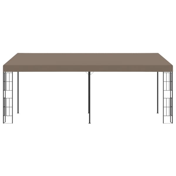 Väggmonterad paviljong 6x3 m taupe tyg