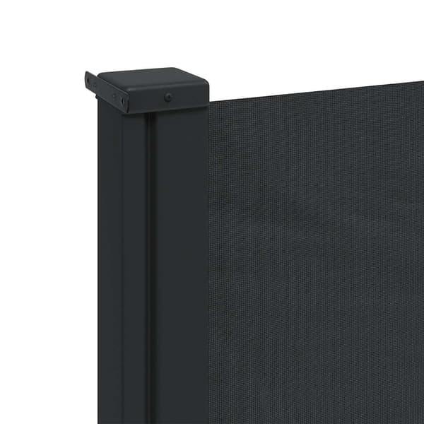 Infällbar sidomarkis svart 100x500 cm