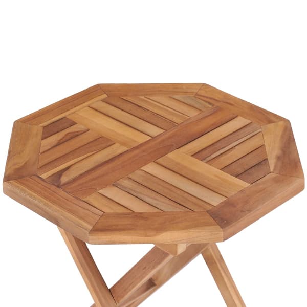 Hopfällbart trädgårdsbord 45x45x45 cm massiv teak