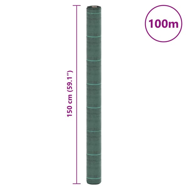 Ogräsmatta grön 1,5x100 m PP