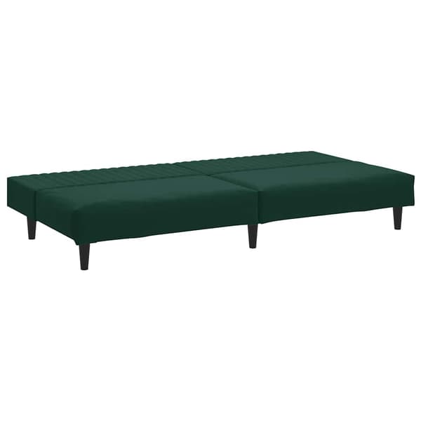 Bäddsoffa 2-sits mörkgrön sammet