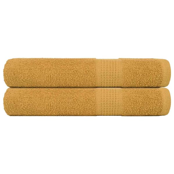Handdukar FROGN 2 st guld 100x200 cm 360 gsm