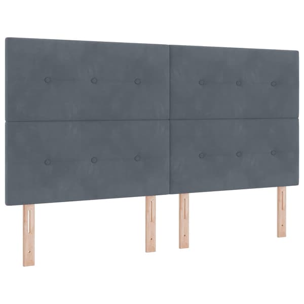 Huvudgavel Mörkgrå 180 cm Sammet