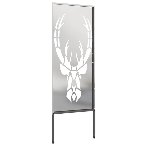 Trädgårds integritetsskärm Silver 50 x 140 cm Rostfritt stål